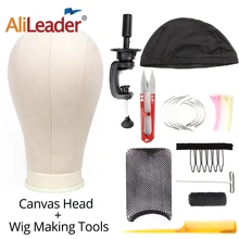 Best Offers AliLeader 11 PCS Wig Making Kit Canvas Block Head With Stand Mannequin Head Diy Dome Wig Cap Combs Needles T pins Thread Clamp Best Offers AliLeader 11 PCS Wig Making Kit Canvas Block Head With Stand Mannequin Head Diy Dome Wig Cap Combs Needles T pins Thread Clamp