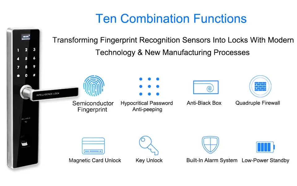 Eseye цифровой электронный замок двери безопасный умный дверной замок умный отпечаток пальца дверной замок с паролем и RFID разблокировка
