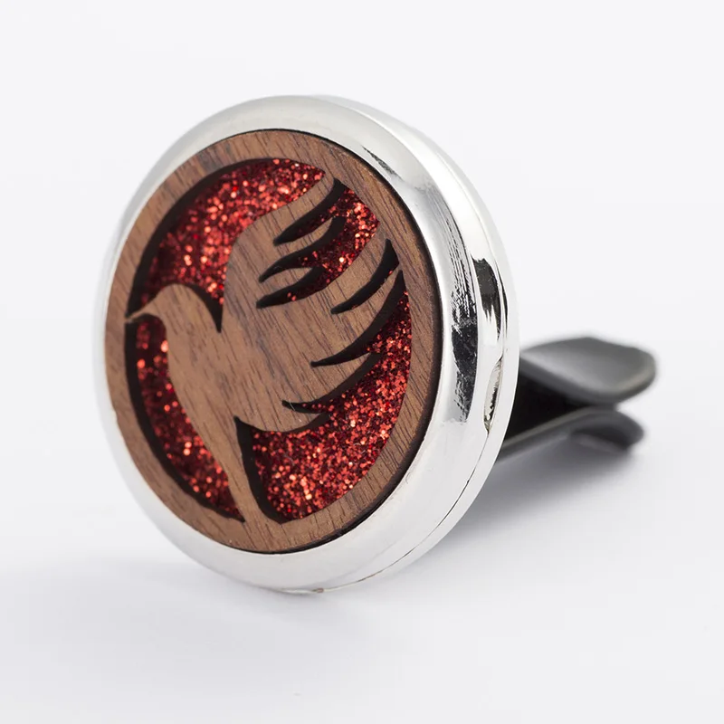 

Stainless Steel Magnet buckle 30mm Redwood car air freshener perfume essential oil diffuser rocket randomly sent 1pcs pads T36