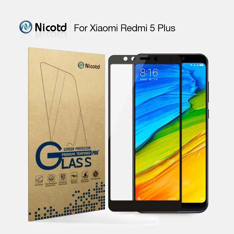 

2.5D Full Cover Tempered Glass For Xiaomi Redmi 5 Plus 5.99" Full Cover Screen Protective Film For Redmi 5 5a Protector Glass