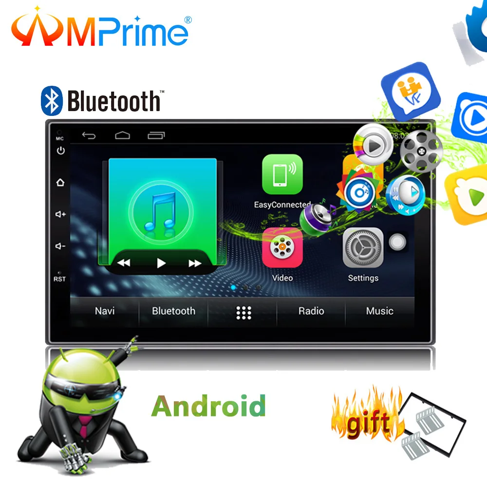

AMPrime 2Din Car Radio Stereo Android 7" Capacitive Universal Multimedia player GPS Navigation Wifi Bluetooth 2 din Audio Radio