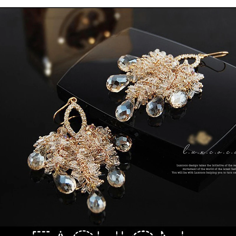 

Mymumu jewelry earring South Korea temperament female character long version of the manual Bohemian earrings grapes