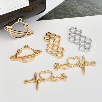 

50pcs/lot geometry Polygonal/hearts/satellite shape alloy floating locket charms diy jewelry earrings/bracelet pendant accessory