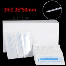 100PCS/lot 3R Disposable Sterilized Tattoo Needles for Tattoo Eyebrow Pen Machine Permanent Makeup Needles