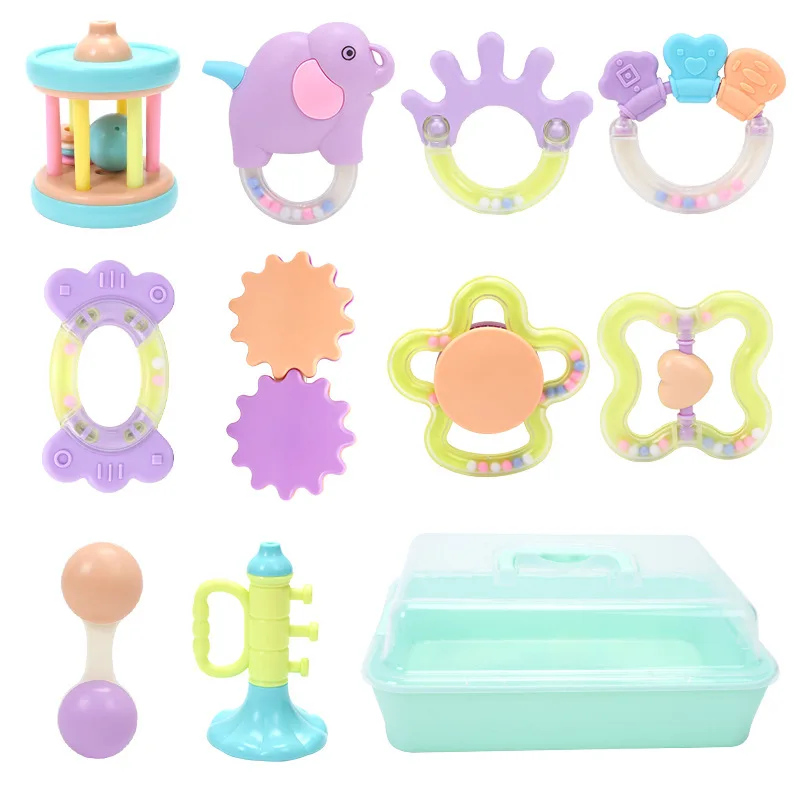  2018 baby baby teether rattle can boil ten sets of molars grasp newborn toys