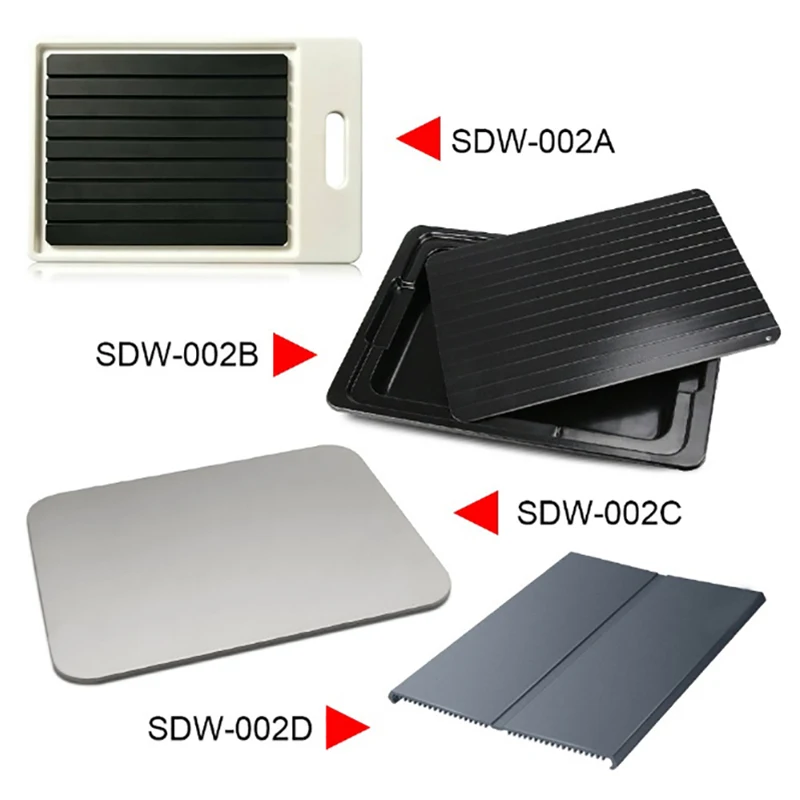 ONEUP Defrost Tray Aluminum With Silicone Border Natural thawed frozen steak food meat fish quick thawing plate No Electricity ONEUP Defrost Tray Aluminum With Silicone Border Natural thawed frozen steak food meat fish quick thawing plate No Electricity