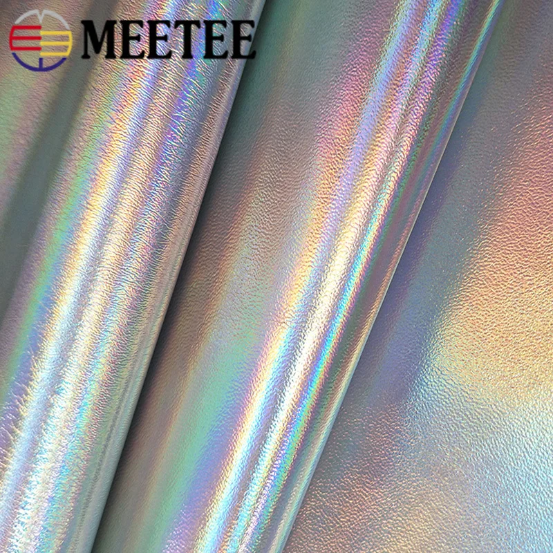 Meetee 50*138 см серебряная симфония полиуретановая Ткань зеркальная Светоотражающая