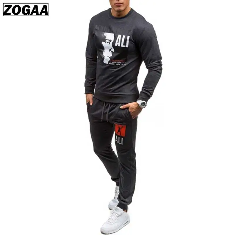ZOGAA Men's Casual Tracksuit Hot Fashion Men's Sports Sweatsuits Two Piece Set Sweat Suit Sport Wear  Men Sweat Suit