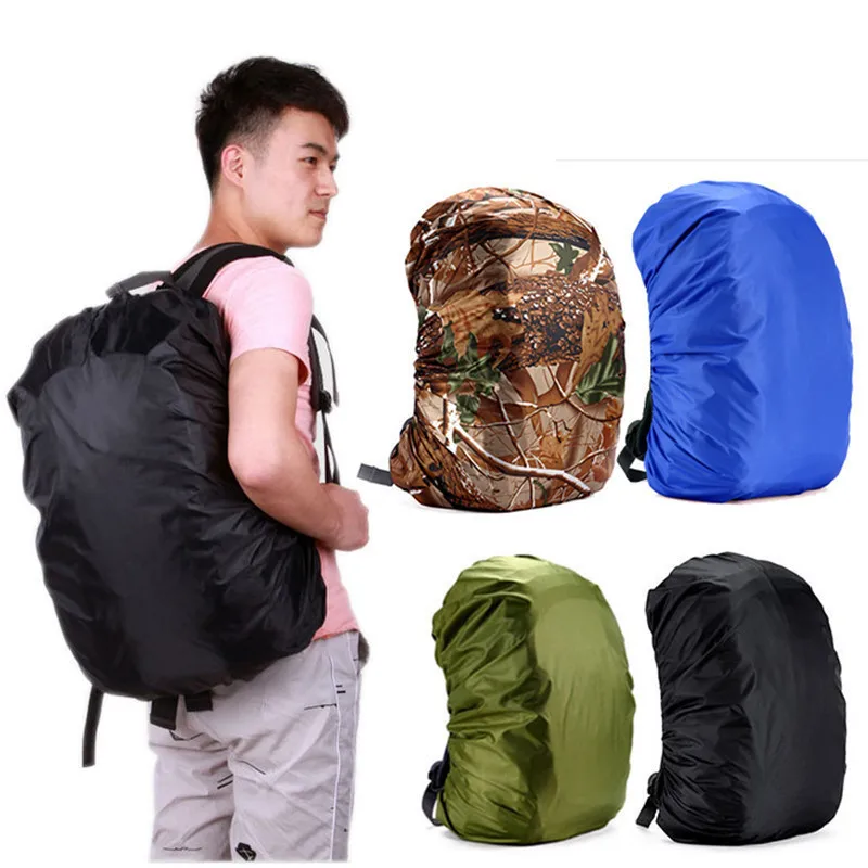  1pcs Nylon Army Green Camouflage RainCover 35-80L Lightweight Waterproof Backpack Bag Rain Cover Fo - 32825034316