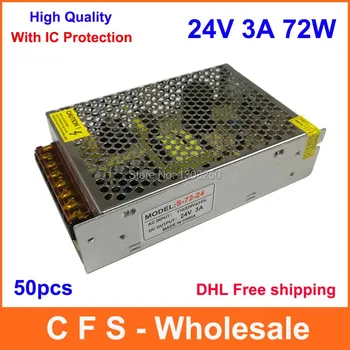 

50pcs Single Output Switching power supply 24V 2A 72W Transformer 110V 220V AC To DC 24 V SMPS For LED Strip Light Display