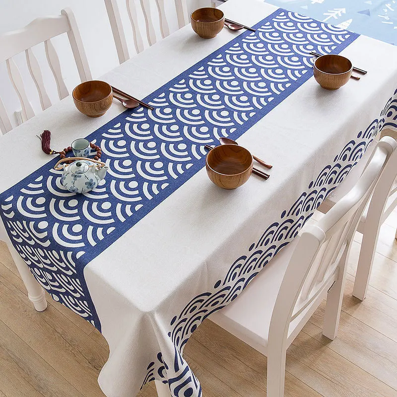 

Cotton and linen tablecloths thickened ethnic style table cloth fabric rectangular tablecloth coffee table tablecloth 3