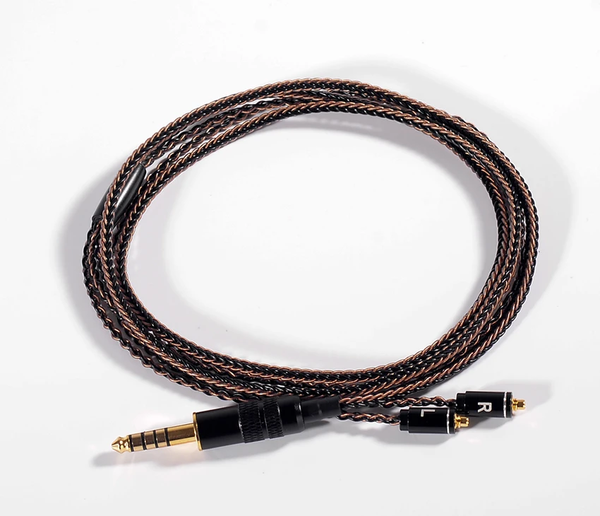 Ручной работы DIY обновленный 8 ядер 6N медный серебристый смешанный MMCX кабель для