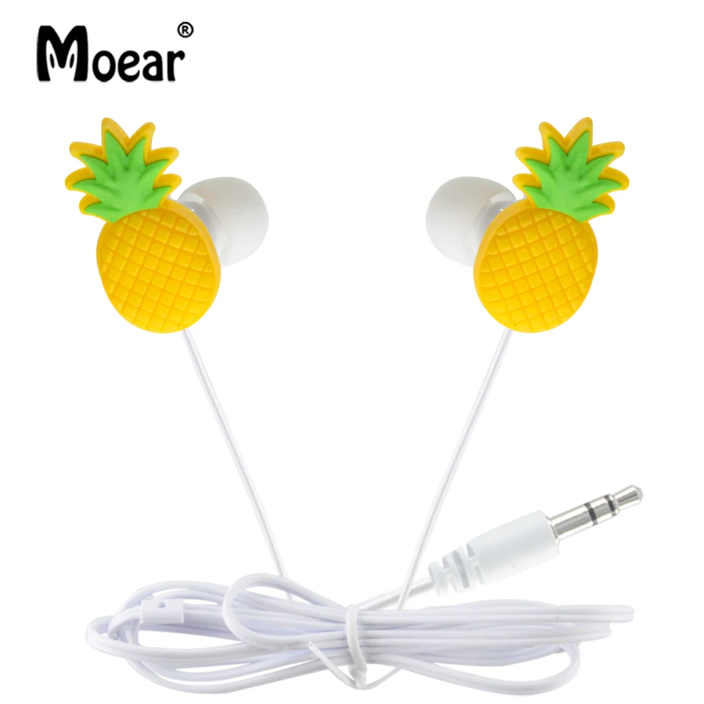Moear In Ear Wired 3.5 mm Cute Cartoon Fruits Earphone Earbuds