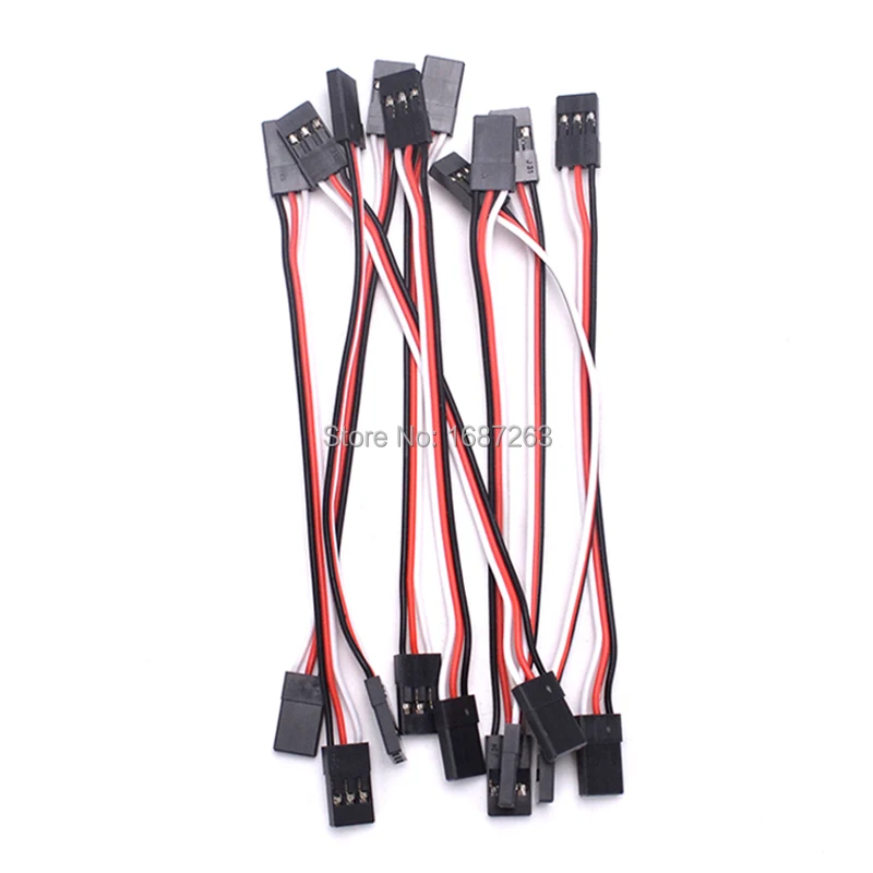 

10Pcs/lot Male to Male 100mm 150mm 200mm 300mm Servo Extension Lead Wire Cable JR For RC Quadcopter Airplane Parts