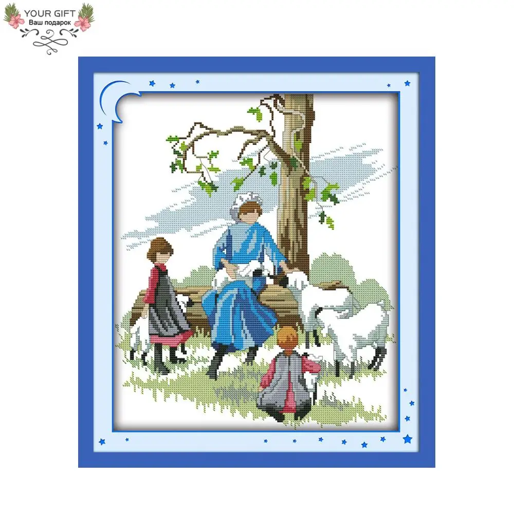 

Joy Sunday Free Shipping 14CT 11CT Counted and Stamped Shepherd Needlework Embroidery Cross Stitch kits for Home Decoration R869