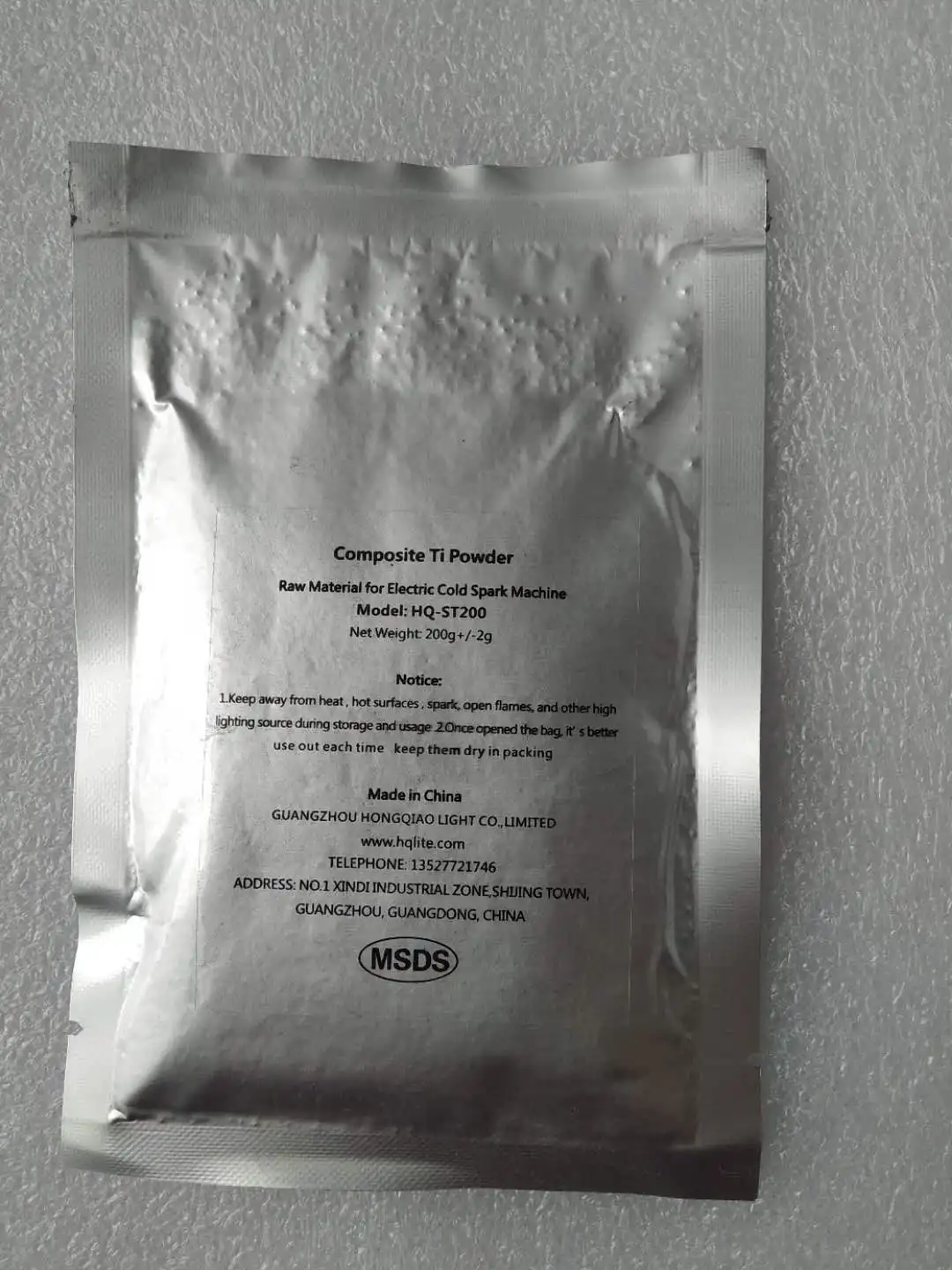 8 мешков Ti Powder 200 г/пакет MSDS безопасная фотовспышка для свадьбы с эффектом