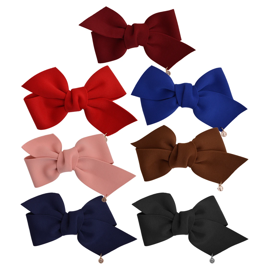 Fashion Girl Headwear Ribbon Bow Hair Clips For Women Hairpins Bowknot