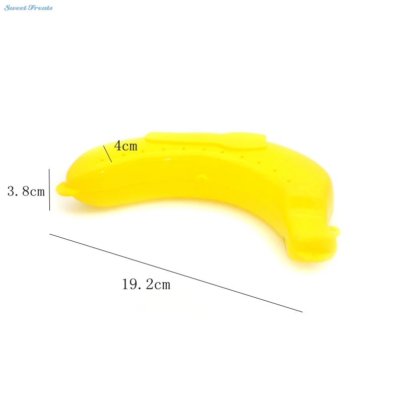 Сладкие угощения путешествия Пластик Симпатичные банан Защитник Дело Box гвардии Контейнер поездки Открытый обед фрукты box контейнер для хранения