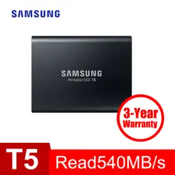 SAMSUNG T5 внешний твердотельные накопители 1 ТБ USB3.1 Gen2 внешний SSD 1 ТБ жесткий диск USB3.0 HDD для ноутбуков tablet 100% оригинал