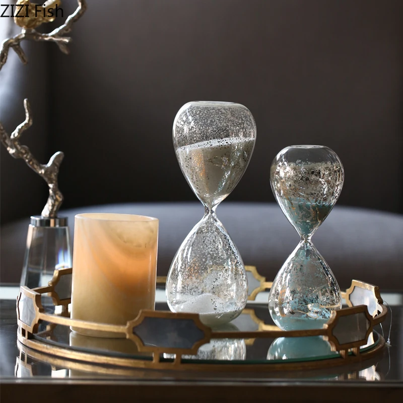 60 минут Часы стеклянный счетчик стеклянный декоративный орнамент европейский стиль украшения для дома