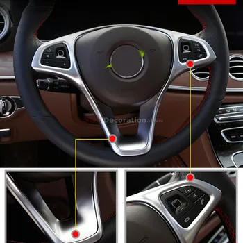

15-17 for Mercedes-Benz GLC Class / CLA Class 2015 2016 2017 ABS Accessories Interior Car Steering Wheel Decoration Cover Trim