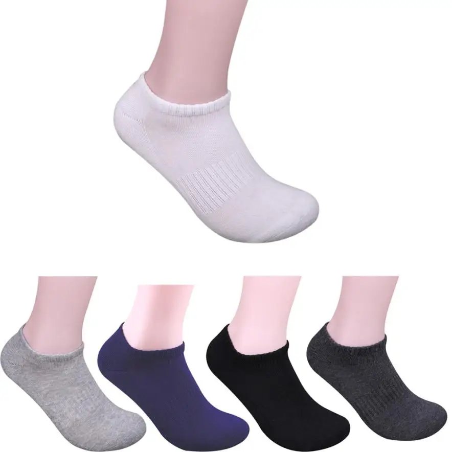 

5 Pair Men Sports Socks Boat socks Cotton Low Cut Anti-Slip Silica Gel Deodorant Socks Hot Sale 0815
