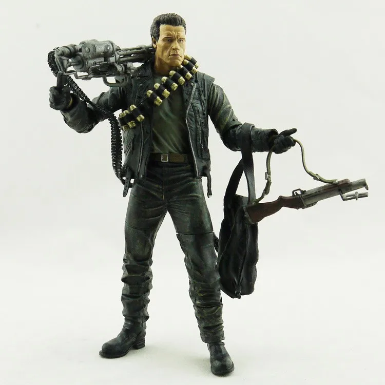 Без коробки) NECA Терминатор 2 фигурка T800 Cyberdyne Showdown ПВХ фигурка игрушка " 18 см MVFG132 - Цвет: Серый