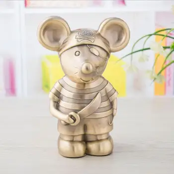 

creative Cartoon Pirate mousemetal piggy banks safe deposit box money hidden safe euro coin holder money bank for kids PB041