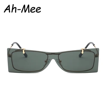 

Vintage Rectangle Steampunk Flip Up Sunglasses Men Brand Designer Retro Punk Rimless Square Sun Glasses For Women UV400