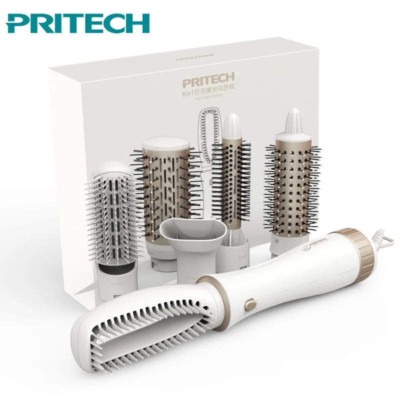 

Professional Hair Curler PRITECH Anion Dryer Hair Comb Electric Blow Brush Styling Tools Set Hairdryer Hair Straightener 220V