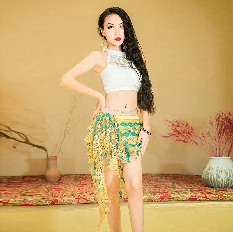 

Belly dance hip scarf belly dance clothes new set belly dance female belly dance skirt