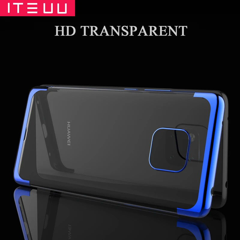 ITEUU TPU прозрачный гальванический чехол для телефона huawei mate 20 mate 20 Pro Чехол s мягкая прозрачная задняя крышка Роскошный чехол