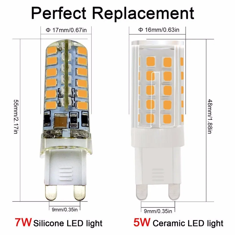 1 шт. G9 5 Вт led licht 51x2835 SMD LED Lampen в теплый/холодный белый 220 В 230 В 240 В G9 светодиодные лампочки заменить галогенные для Люстра