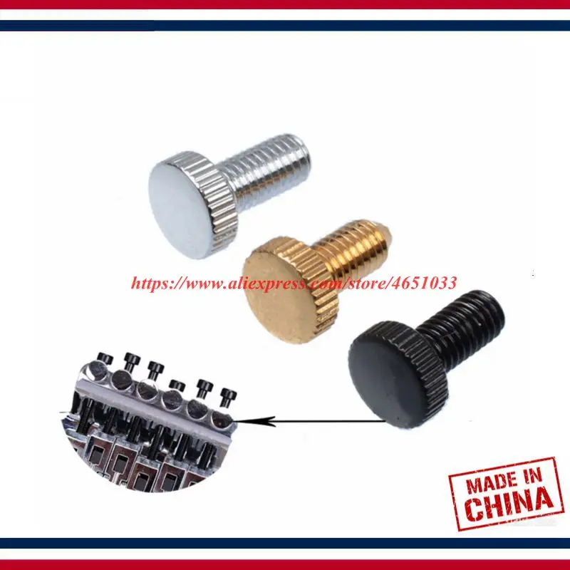 

Guitar accessories - 6PCS Electric guitar double vibrato bridge string plate, string code fine-tuning screw tip - Guitar parts
