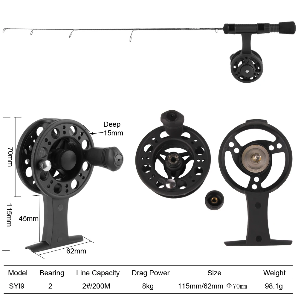 Новая высокоуглеродная удочка и катушка для льда, комбинированная с снасти для зимы 24UL 25L 26 мл ледоруб, спиннинговая катушка для подледной рыбалки pesca