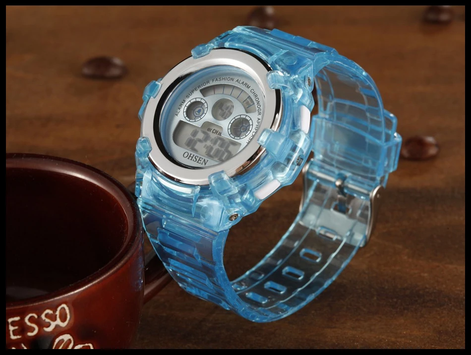 OHSEN Children Watch Fashion Casual Watches Quartz Wristwatches Waterproof Jelly Kids Clock boys Hours girls Students Wristwatch (25)