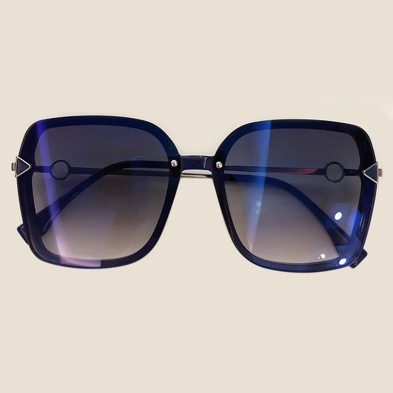 Большая винтажная рамка Квадратные Солнцезащитные очки для женщин стиль оверсайз оправа из ацетата, круглые очки в стиле ретро, Классические оттенки женский UV400