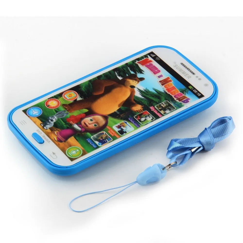 Многофункциональный детский мобильный телефон симулятор музыкальный телефон сенсорный экран детская игрушка обучающая и