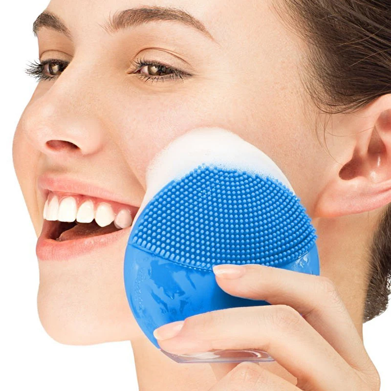 

High Quality Mini L2 Electric Face Cleaner Silicone Vibrator Cleansing Brush Ionic Massager Facial Cleanser Massage Anti-Aging