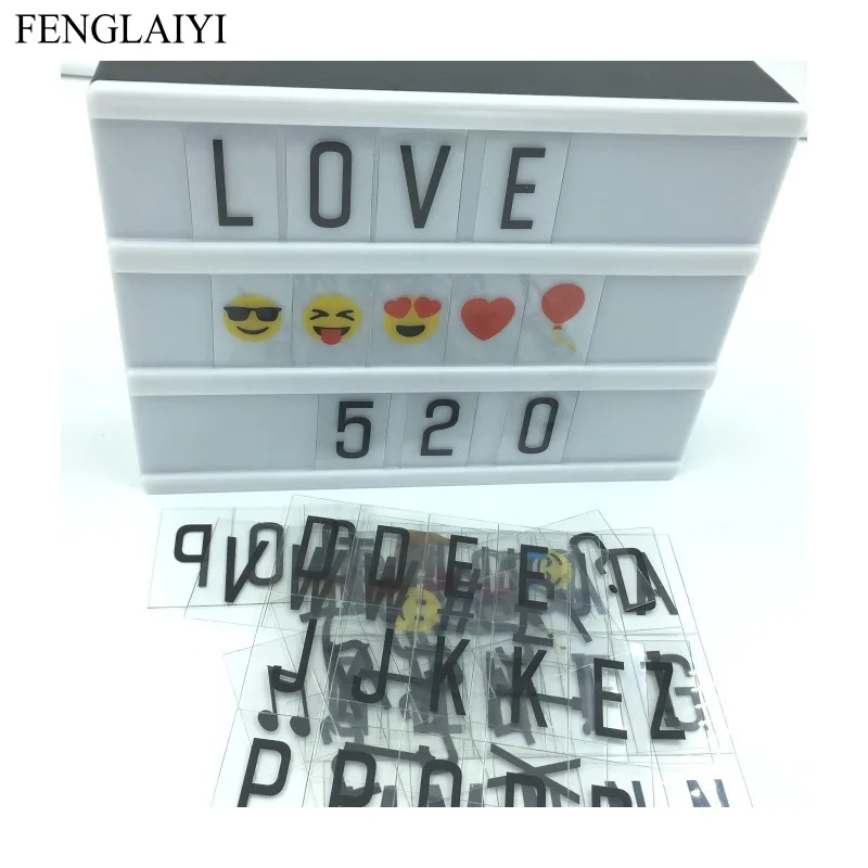 

DIY Cinematic Light Box Lightbox A4 A5 A6 Letters Numbers LED Night Lamp Figurines Home Bar Hotel Coffee Desk Night Light
