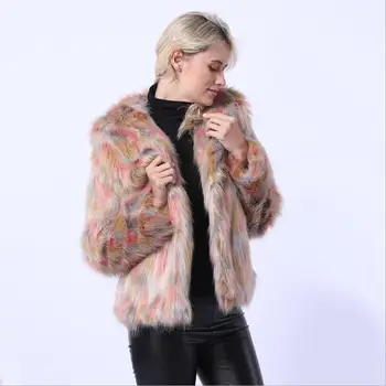 

Whole leather fur coat female Slim short faux fur coat tassel imitation fox fur rabbit fur fashion luxury winter coat
