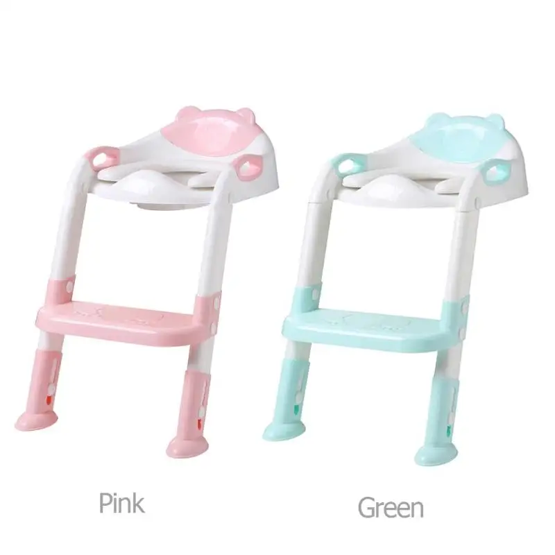 New Children Toilet Training Safety Ladder Folding Seat Chair Soft Cushion Step Adjustable Children's Toilet Seats Ring