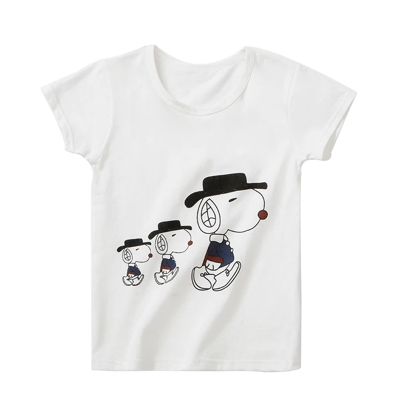 2019 Детская футболка с забавным принтом щенка для мальчиков и девочек, качественная хлопковая рубашка для мальчиков, Повседневная футболка