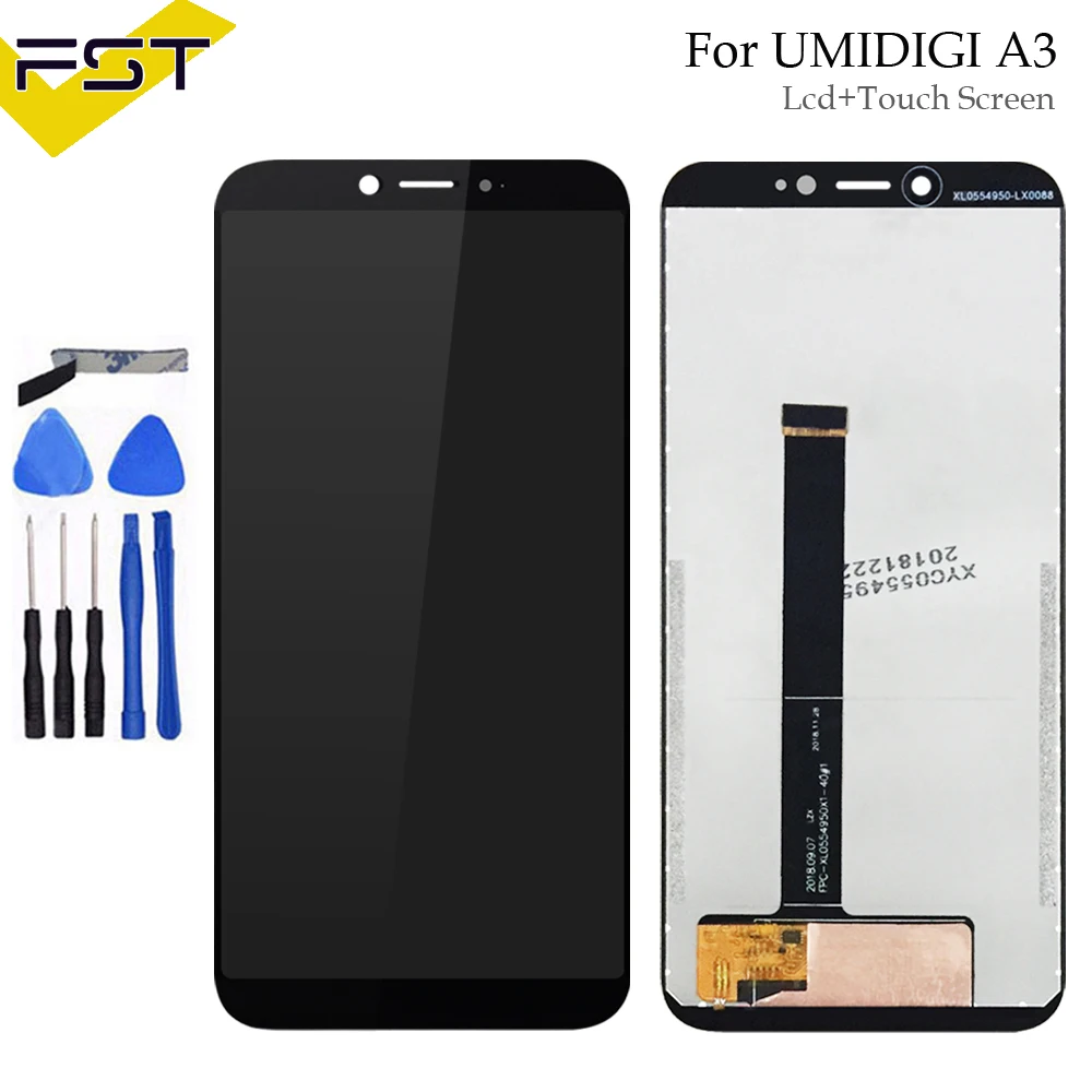 

5.5''Black For UMI Umidigi A3 LCD Display and Touch Screen Digitizer Assembly Repair Parts+Tools For UMI UMIDIGI A3