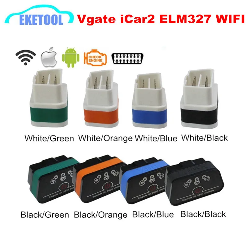 Prix pour Vgate ELM327 WIFI iCar2 Auto OBD2 Scanner ELM 327 Sans Fil Pour iOS iPhone/Android Couple V2.1 Voiture De Diagnostic Interface 8 Couleurs Prix pour Vgate ELM327 WIFI iCar2 Auto OBD2 Scanner ELM 327 Sans Fil Pour iOS iPhone/Android Couple V2.1 Voiture De Diagnostic Interface 8 Couleurs