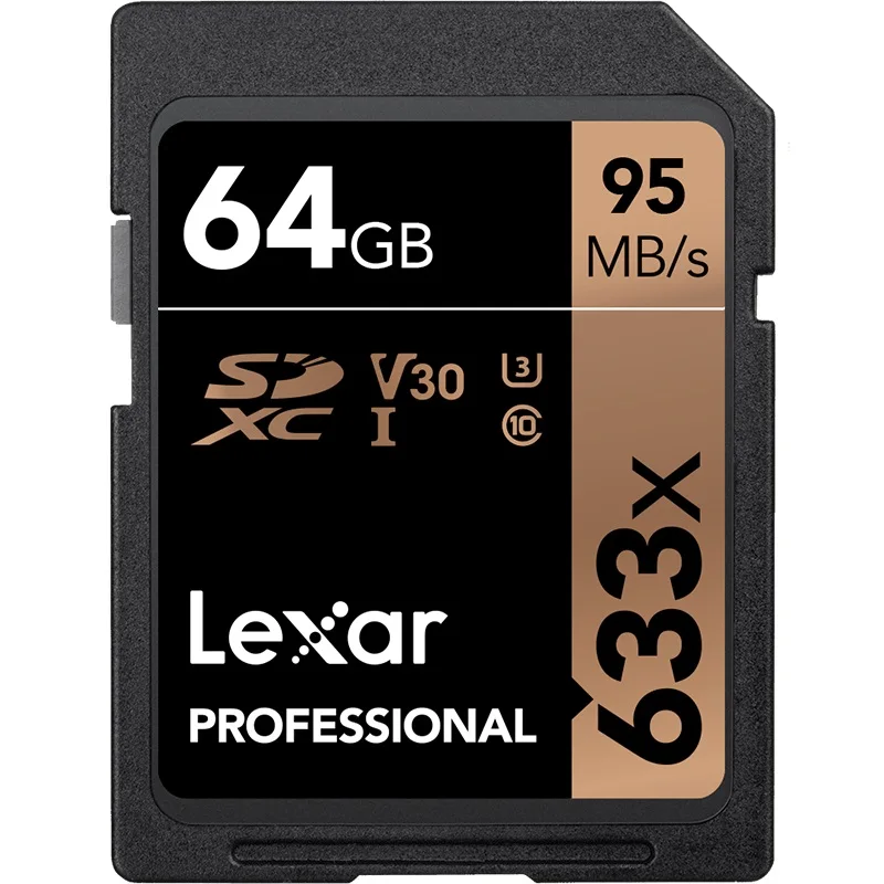 Lexar, sd-карта, карта памяти, 64 ГБ, 4 K, sd-карта, 128 ГБ, скорость чтения 95 м/с, micro SD карта, 256 ГБ, SLR, Одиночная камера V30, класс 10, U3, 633X - Емкость: 64 ГБ