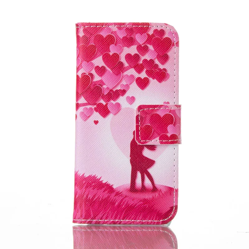 Однотонный кожаный чехол-книжка для samsung Galaxy S9 S8 S7 S6 Edge Plus S5 S4 Mini S3 Neo SIII, чехол для телефона B300 - Цвет: Love Lovers