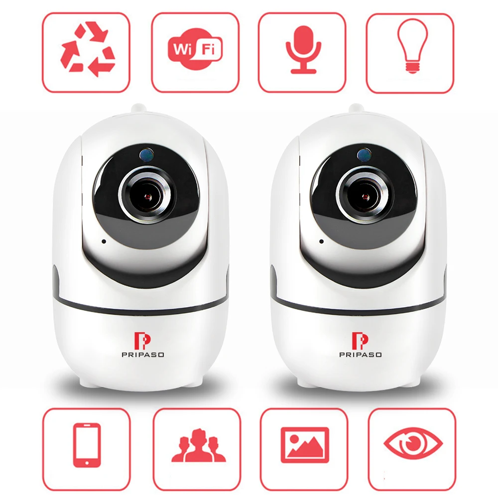 

1080P Wireless IP Camera Cloud Wifi Camera Baby Monitor CCTV Surveillance Wifi Camera Infrared Night Vision (2 pack)