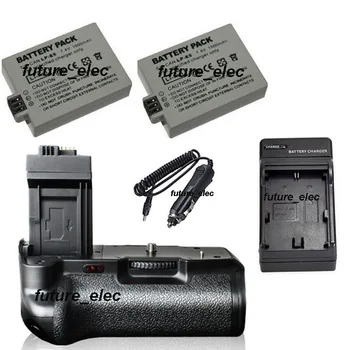 

Vertical Battery Hand Handle Grip Holder For Canon EOS 450D 500D 1000D Rebel XSi T1i XS SLR Camera as BGE5+2x LP-E5+ Car Charger