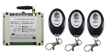 

New DC12V 24V 36V 48V 2CH RF Wireless Remote Control Switch System 3pcs ellipse shape transmitter &1 receiver Learning code